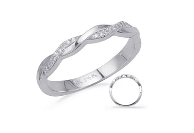 14K White Gold 0.15cttw Diamond Ring - size 6.5