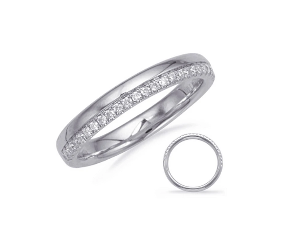 14K White Gold 0.16cttw Diamond Ring - size 6.5