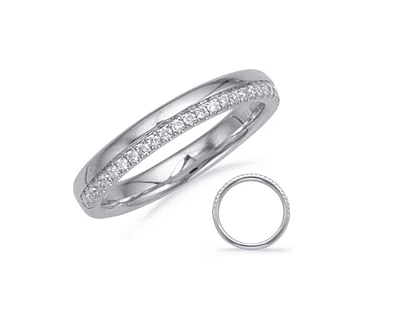 14K White Gold 0.16cttw Diamond Ring - size 6.5