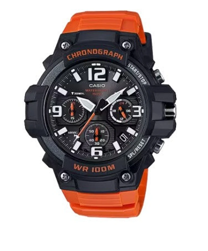 Casio Analog Watch - MCW100H-4AV - Black and Orange