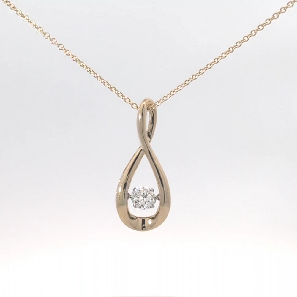 14K Yellow & White Gold Lab Grown 0.50cttw Diamond Necklace, 18"