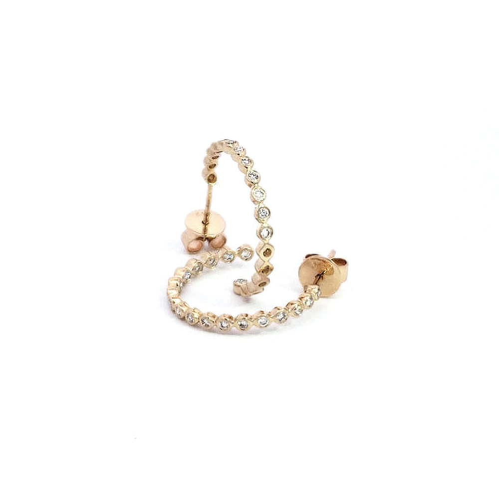 14K Yellow Gold 0.35 cttw Diamond Earrings