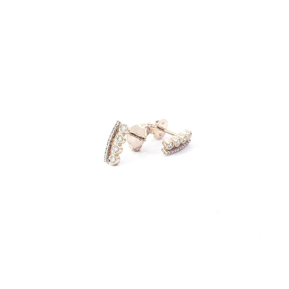 14K Yellow Gold 0.20 cttw Diamond Earrings
