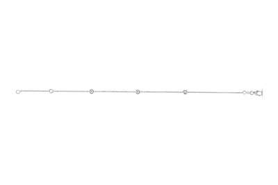 10K White Gold CZ By the Yard Bracelet