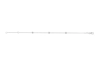 10K White Gold CZ By the Yard Bracelet