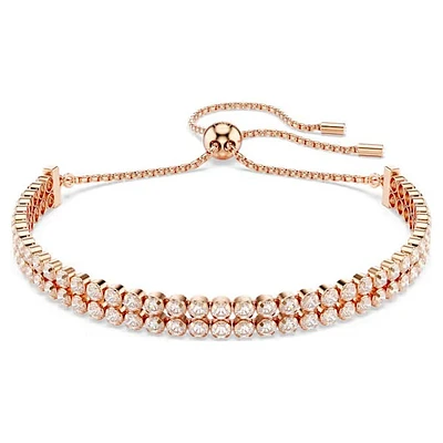 Swarovski - Matrix Tennis bracelet, Round cut, White