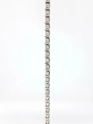 10K White Gold 1.50 Carat Diamond Tennis Bracelet, 7"