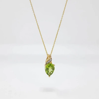Peridot and Diamond Pendant