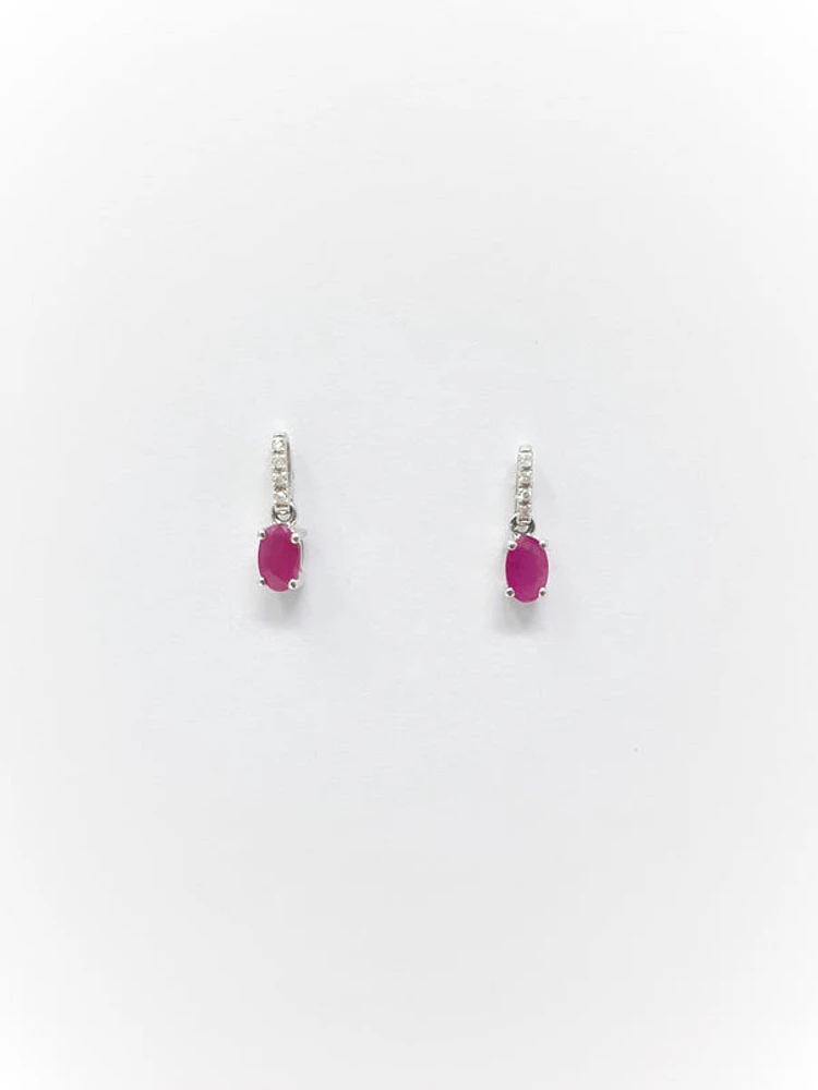RUBY AND DIAMOND EARRINGS