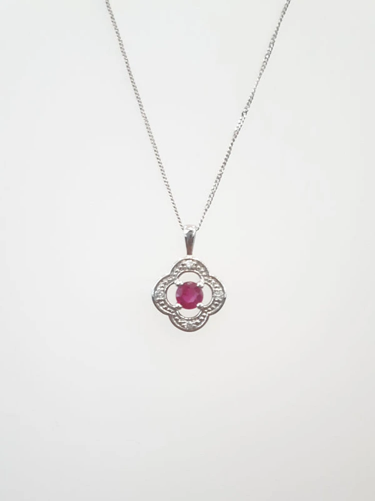 Ruby and Diamond Pendant