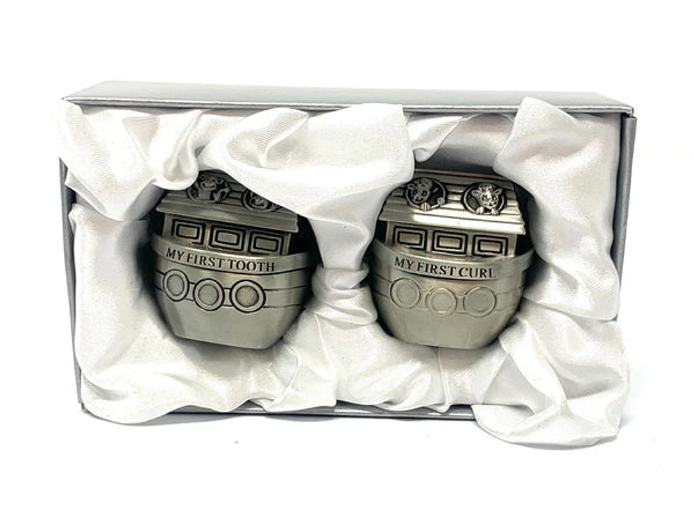 Pewter Noah's Ark Tooth/Curl boxes