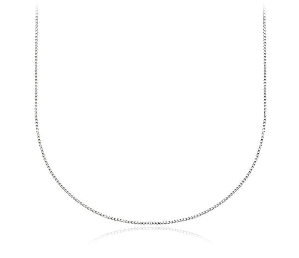 925 Sterling Silver 0.80mm Thick Box Chain - 18 Inches
