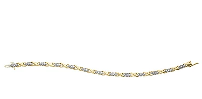 10K Gold 0.10cttw Diamond Tennis Bracelet