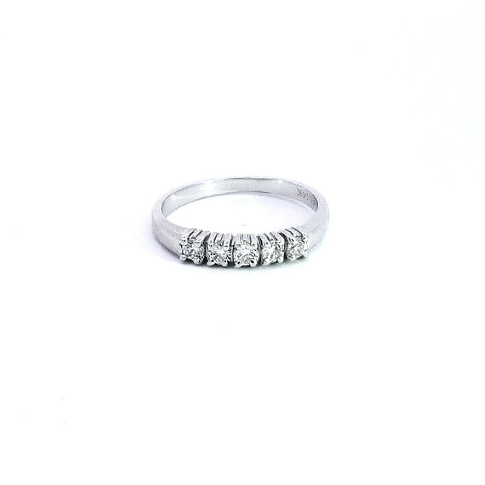 14K White Gold 0.33cttw Diamond Ring, size 6.5