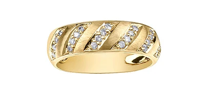 10K Yellow Gold 0.25cttw Diamond Ring, 6.5 - / 4.5