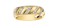 10K Yellow Gold 0.25cttw Diamond Ring, 6.5 - / 4.5