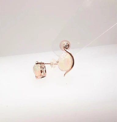 Opal & Diamond Earrings