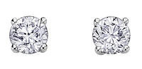 14K White Gold 0.25cttw Canadian Diamond Earrings