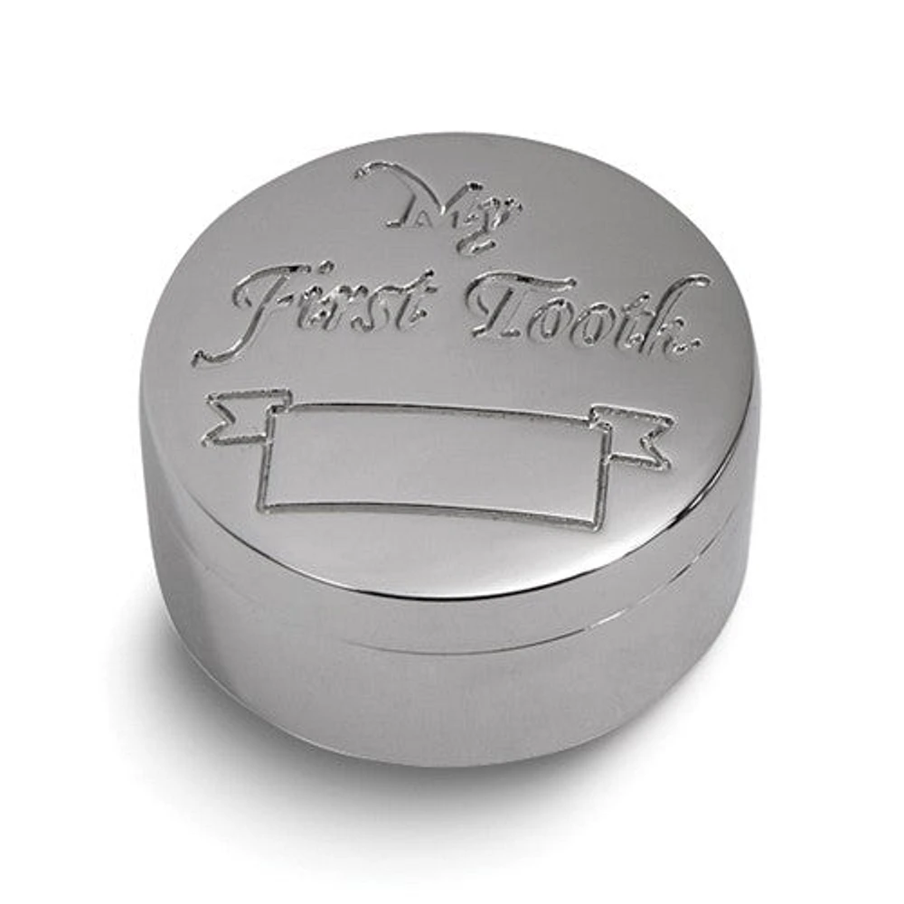 Nickle-Plated Round First Tooth and First Curl Boxes