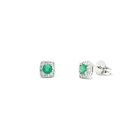 Emerald and Diamond Earrings