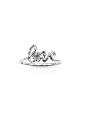 10K Gold 0.01cttw Diamond Love Ring