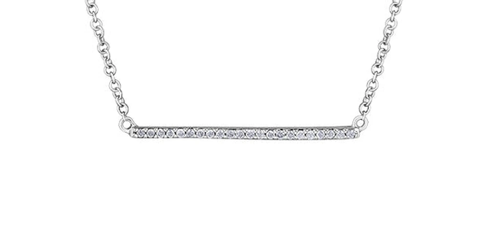 10K White Gold 0.10cttw Diamond Pendant