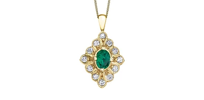 Emerald and Diamond Pendant