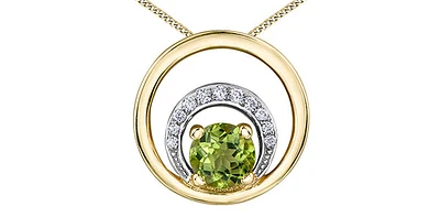 Peridot & Diamond Pendant