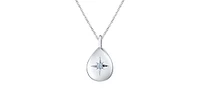 10K White Gold 0.02cttw Canadian Diamond Pendant