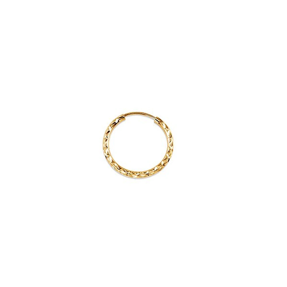 10K Yellow Gold 20mm Sleeper/Keeper/Hoop Earrings