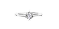 10K  White Gold 0.18cttw Diamond Engagement Ring - /