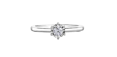 10K  White Gold 0.30cttw Diamond Engagement Ring - /