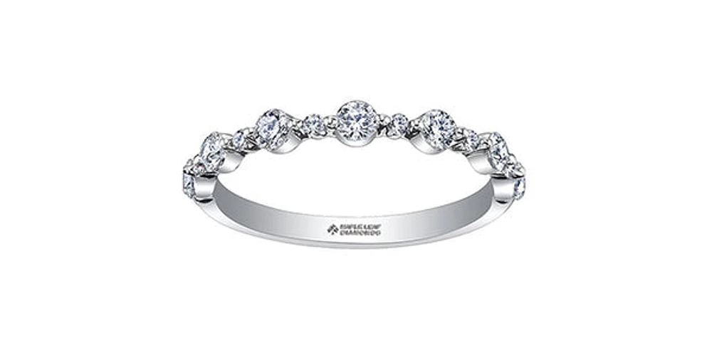 18K White Gold & Palladium (hypoallergenic) 0.50cttw Canadian Diamond Ring, 6.5