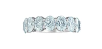 14K White gold 3.75cttw Lab Grown Oval Cut Diamond Engagement / Anniversary Ring - 7