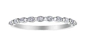 14K White Gold Marquise Cut Diamond Band