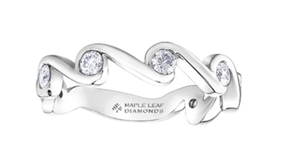 14K White Gold 0.42cttw Diamond Ring, 6.5