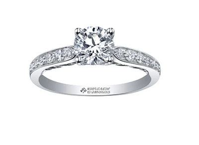 18K White Gold/Palladium Alloy (hypoallergenic) 1.12cttw Round Brilliant Diamond Ring - / SI1 Clarity  F/I Color