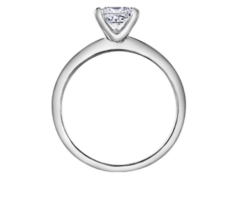 Platinum 0.50-0.70cttw Canadian Princess Diamond Engagement Ring - 0.50 Carat /
