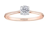14K Rose Gold 0.40cttw Canadian Diamond Engagement Ring - /