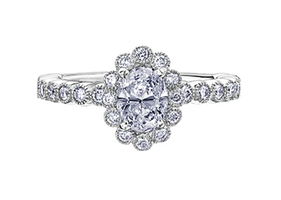 18K White Gold & Palladium Alloy (hypoallergenic) 1.50cttw Canadian Diamond Engagement Ring