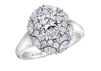 18K White Gold & Palladium Alloy (hypoallergenic) 1.18cttw Canadian Diamond Engagement Ring