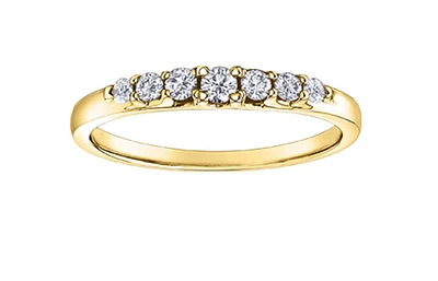 14K Yellow, Rose, or White Gold 0.23cttw Canadian Diamond Band