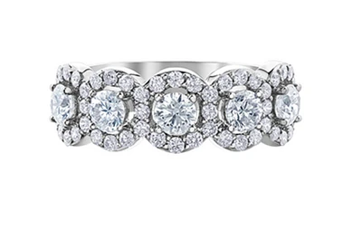 14K White, Yellow, or Rose Gold 1.50cttw Canadian Diamond Band