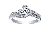 18K White Gold Palladium Alloy (hypoallergenic) 0.50-0.90cttw Round Brilliant Canadian Diamond Engagement Ring - / 0.50 Carat Total