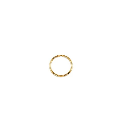 10K Yellow Gold 14mm Sleeper/Keeper/Hoop Earrings