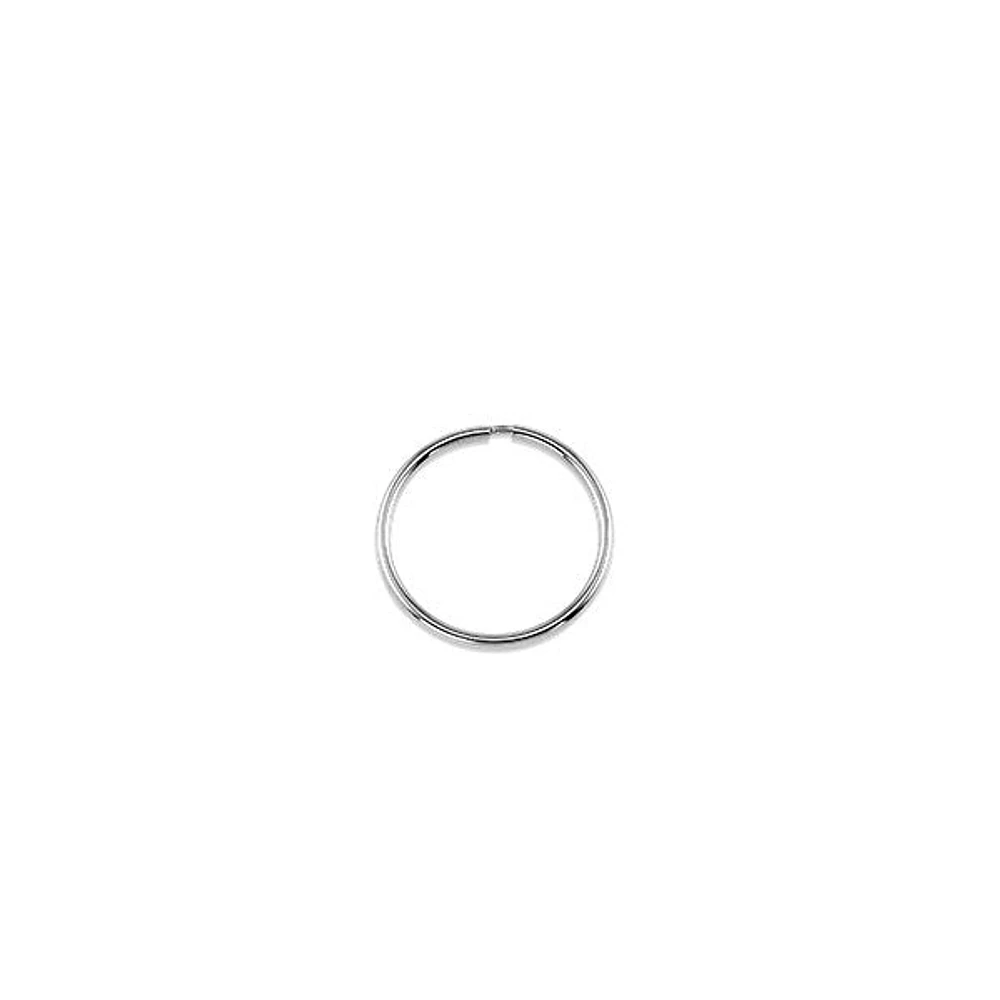 10K White Gold 17mm Sleeper/Keeper/Hoop Earrings