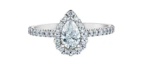 14K Gold 0.92cttw Lab Grown Diamond Pear Shape Engagement Ring - / 4