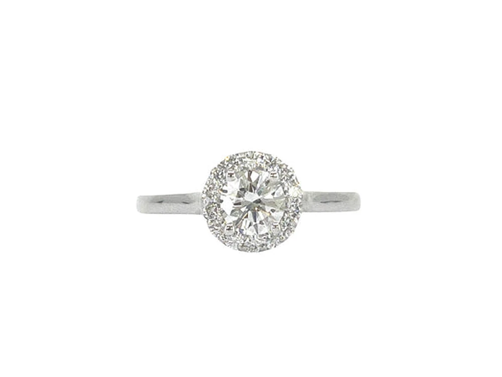 14K White Gold 0.75cttw Diamond Engagement Ring, Size 6