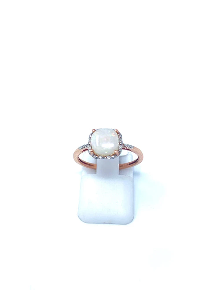 Opal and Diamond Ring