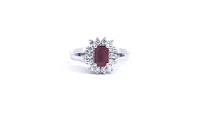 14K White Gold 0.70cttw Ruby and 0.30ttw Diamond Ring - 7